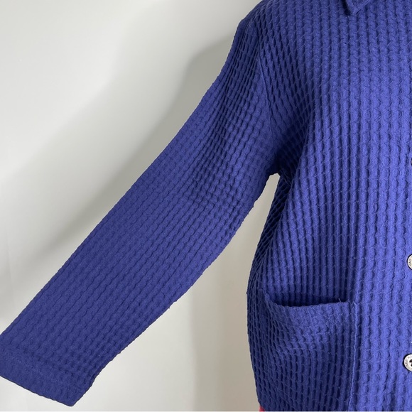 Vintage Sag Harbor Sports Waffle Knit Button Up Lightweight Sweater Cardigan - Picture 7 of 11